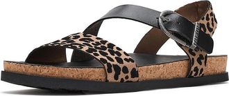 Blowfish Lance Womens Wedge Shoes Black/Leopard : 6.5 M, Faux Leather