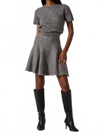 Astr Malvie Embellished Crewneck Sweater In Grey