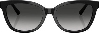 Tiffany & Co. Stijlvolle zonnebril in zwart - Dames - Zonnebrillen - Zwart - 55 MM - Accessoires