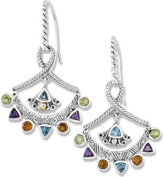 Samuel B. Multistone Fan Drop Earrings in Silver/Multi Stone at Nordstrom Rack