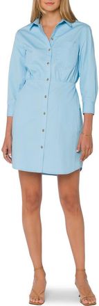 Velvet Heart Cotton Shirtdress in Cool Blue at Nordstrom Rack, Size X-Small