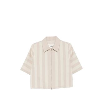 Fendi Striped Short-sleeve Jacket