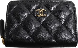 Chanel Pre-owned Wallets, female, Black, Size: ONE SIZE Pre-owned Leather Wallet