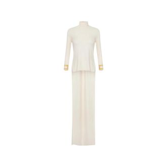 Elisabetta Franchi Dames, Jurken, Wit, Maat: S