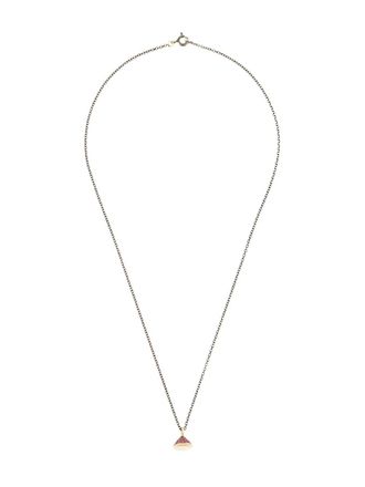 Dalila Barkache 18kt black gold diamond and pearl necklace - Pink