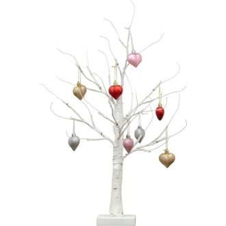 Nearly Natural 2-ft Pre-Lit Artificial Valentines Day Twig Tree with X Warm White LED Lights and Heart Ornaments at Nordstrom