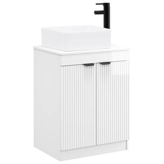 vidaXL Juego De Muebles De Ba&ntilde;o Blanco Brillante Madera De Ingenier&iacute;a Vidaxl