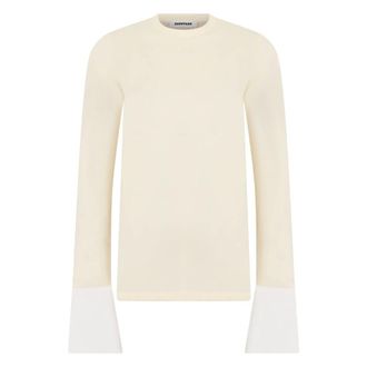 Darkpark Long Sleeve Tops, female, White, Size: XS Top with Extended Cuffs