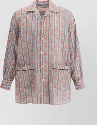 Valentino paisley pattern shirt with lapels and pockets