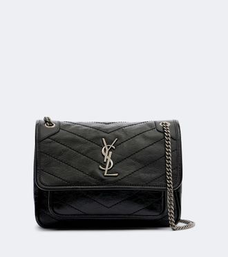 Saint Laurent Niki Mini embellished leather crossbody bag