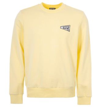 Diesel Heren Diesel SGinn K31 Crew Neck Sweatshirt in Geel