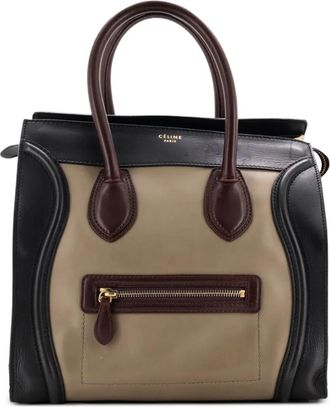 Celine Bicolor Luggage Bag Leather Mini satchel - Veelkleurig