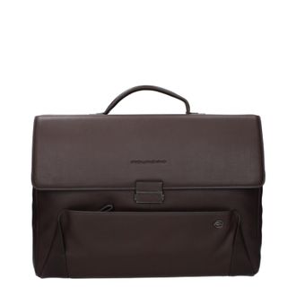 Piquadro Herrens Arbeitstaschen aus braunem Leder/Moro-Kopf