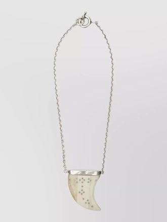 Isabel Marant ellen horn charm pendant chain necklace