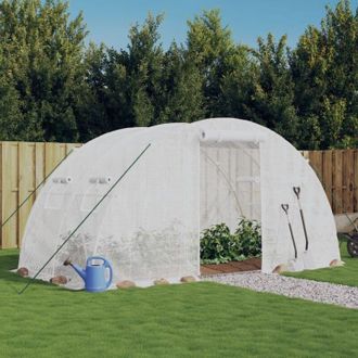 vidaXL Invernadero Con Estructura De Acero Blanco 8 M&sup2; 4x2x2 M Vidaxl