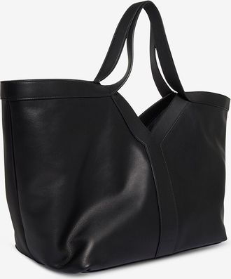 Saint Laurent Trapez-Shopper aus genarbtem Leder Y