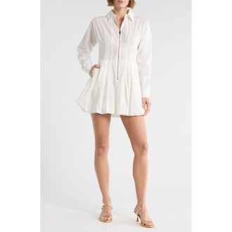Ramy Brook Naira Long Sleeve Shirtdress in White at Nordstrom Rack, Size 10