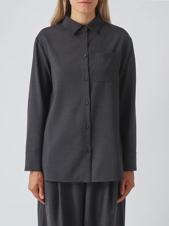 Max Mara S Max Mara Camicia in lana con colletto classico e spalle cadute