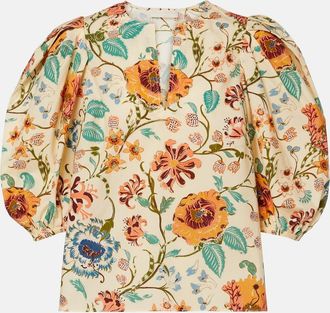 Ulla Johnson Florielle floral cotton top