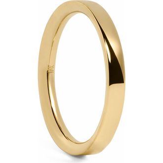 Monica Vinader Essential Stacking Ring in 18K Gold Vermeil at Nordstrom, Size 6.75