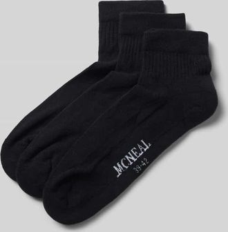 Mc Neal Socken mit Label-Print im 3er-Pack in Black, Größe 39/42
