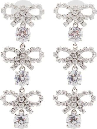 Self Portrait Orecchini con pendente Bow mini - Argento