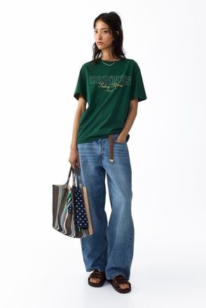 H&M Printed t-shirt in Green/cannes Sailing Retreat at Nordstrom, Size X-Large
