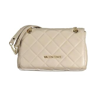 Valentino Shoulder Bags, female, Beige, Size: ONE SIZE Chain Quilted Shoulder Bag
