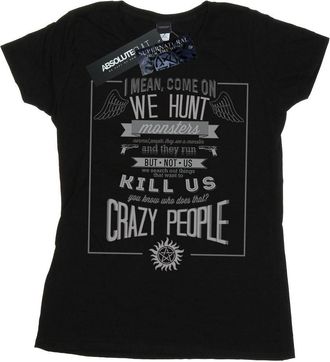 SuperNatural Womens Crazy People T-Shirt XX-Large Black