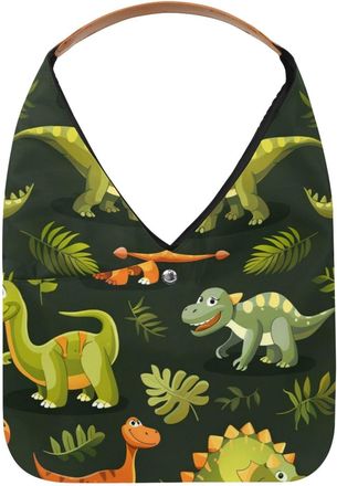 Generic Protostony Dinosaur Reusable Lightweight Grocery Bags - Foldable Into Compact Pouch, Washable & Sturdy, Multipurpose for Shopping and Travel