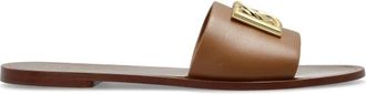 Dolce & Gabbana Bianca Slides - Dames - Sandalen - Bruin - 35 EU - Leer - Schoenen