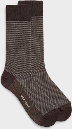 Le 31 Mens Embossed knit dress socks