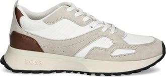 BOSS Jonah suede-panelled sneakers - men - Calf Suede/Fabric/Rubber/Fabric - 45 - Neutrals