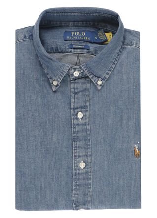 Polo Ralph Lauren Blue Cotton Button-Down Shirt