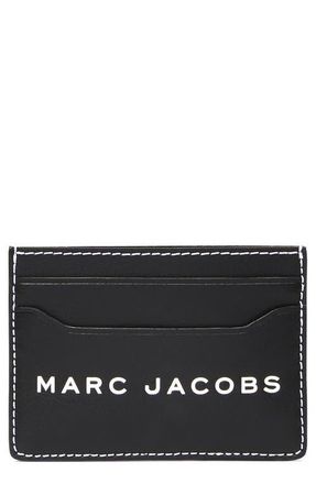 Marc Jacobs MARC JACOBS The Tag Leather Card Case in Black at Nordstrom
