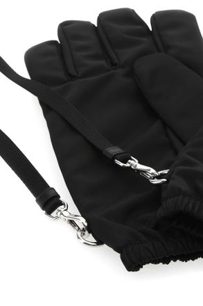 Prada Mens Black Re-Nylon Gloves F0002 Guanti