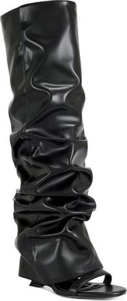 Azalea Wang Raylan Knee High Sandal in Black at Nordstrom, Size 6.5