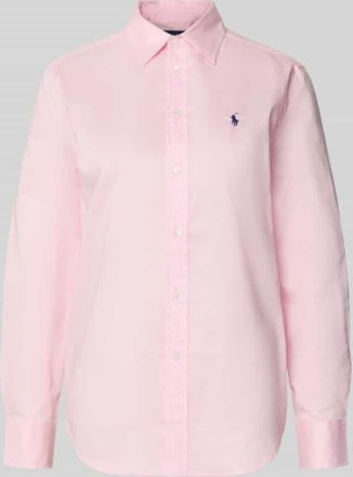 Polo Ralph Lauren Slim Fit Hemdbluse aus reiner Baumwolle in Rose, Gr&ouml;&szlig;e XS