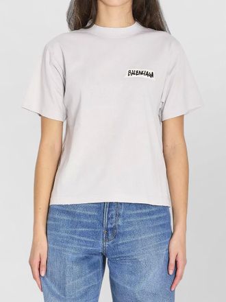 Balenciaga crew neck cotton jersey t shirt