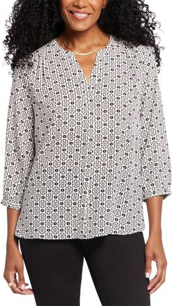 NYDJ Pintuck Blouse In Thalia