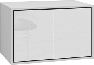 Badplaats Badplaats Mobile Sottolavabo Capri 78 X 48 X 51 Cm - Bianco Lucido - Mobile Bagno Sospeso Con 2 Cassetti