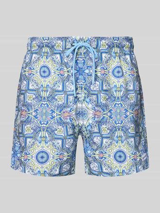 Boardies Badehose im Allover-Look Modell Sicilia in Blau, Gr&ouml;&szlig;e XXL