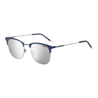 HUGO BOSS Heren 1208 0KU0 Gespiegelde Zonnebril (Blauw/zilver)