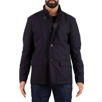 Fay Heren, Jassen, Blauw, Maat: S Jersey