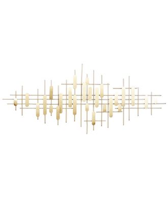 CosmoLiving by Cosmopolitan Dnu Cosmoliving By Cosmopolitan Cosmoliving By Cosmopolitan Geometric Metal Narrow Stripes Wall Decor