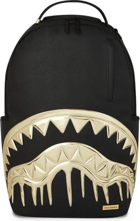 Sprayground Gold and Dangerous metallic-teeth backpack - Black