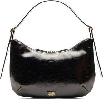 Frances Valentine Starr Crinkled Leather Hobo Bag in Black at Nordstrom