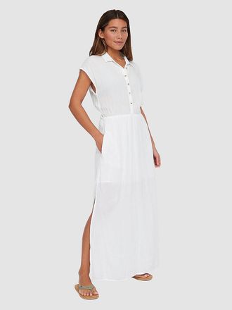 O'Neill Lori Maxi Shirt Kleid weiss