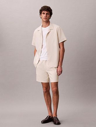 Calvin Klein Klassiek button-down overhemd van linnenmix
