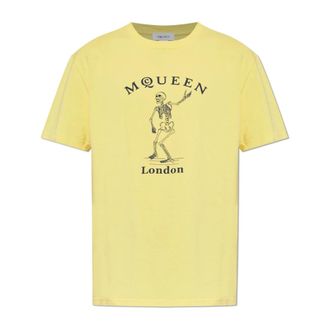 Alexander McQueen Hombre, Camisetas, Amarillo, Talla: XL